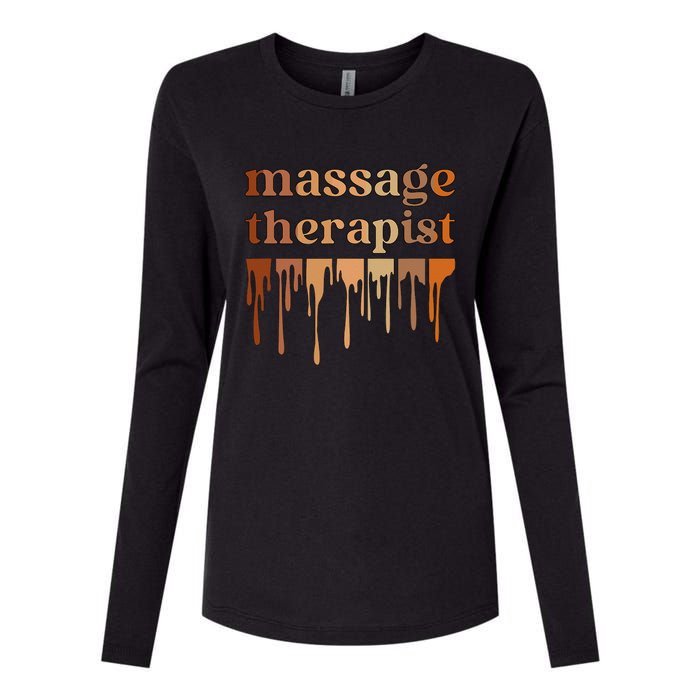 Black Massage Therapist African American Massage Therapy Womens Cotton Relaxed Long Sleeve T-Shirt