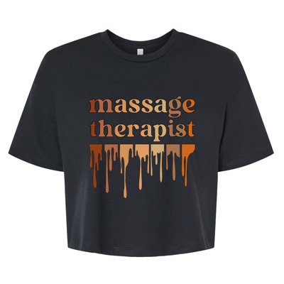 Black Massage Therapist African American Massage Therapy Bella+Canvas Jersey Crop Tee