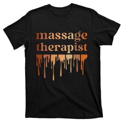 Black Massage Therapist African American Massage Therapy T-Shirt