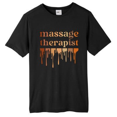 Black Massage Therapist African American Massage Therapy Tall Fusion ChromaSoft Performance T-Shirt