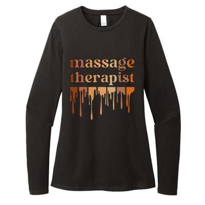 Black Massage Therapist African American Massage Therapy Womens CVC Long Sleeve Shirt