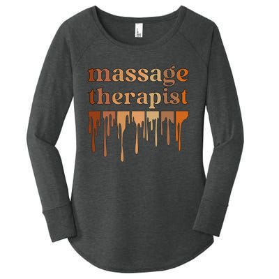 Black Massage Therapist African American Massage Therapy Women's Perfect Tri Tunic Long Sleeve Shirt