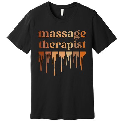 Black Massage Therapist African American Massage Therapy Premium T-Shirt