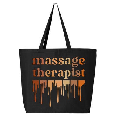 Black Massage Therapist African American Massage Therapy 25L Jumbo Tote