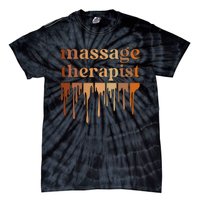 Black Massage Therapist African American Massage Therapy Tie-Dye T-Shirt