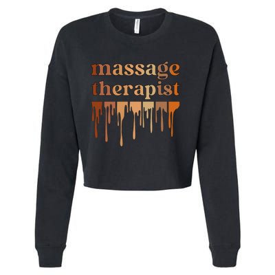 Black Massage Therapist African American Massage Therapy Cropped Pullover Crew