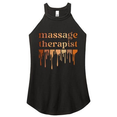 Black Massage Therapist African American Massage Therapy Women's Perfect Tri Rocker Tank