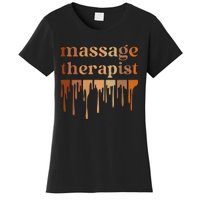 Black Massage Therapist African American Massage Therapy Women's T-Shirt