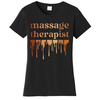 Black Massage Therapist African American Massage Therapy Women's T-Shirt