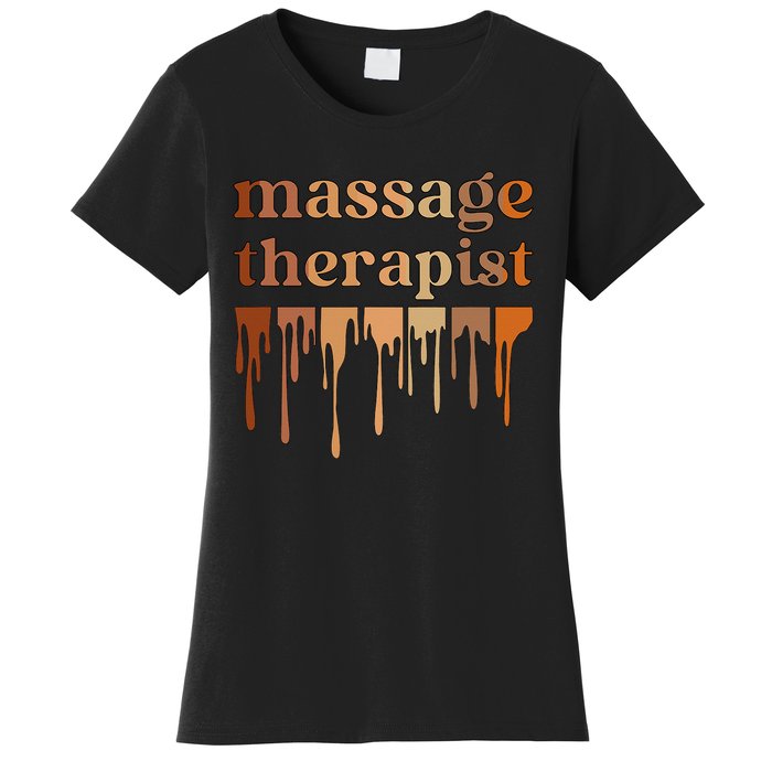 Black Massage Therapist African American Massage Therapy Women's T-Shirt