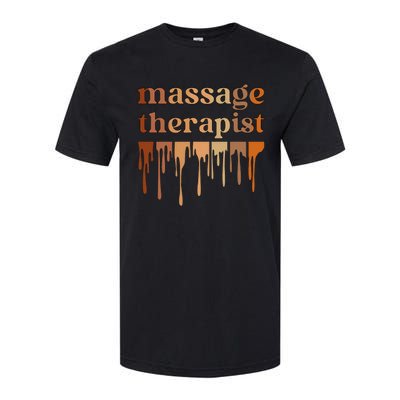 Black Massage Therapist African American Massage Therapy Softstyle CVC T-Shirt