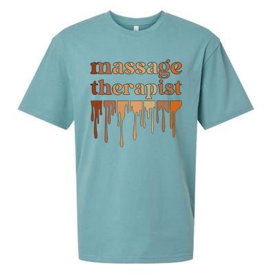 Black Massage Therapist African American Massage Therapy Sueded Cloud Jersey T-Shirt