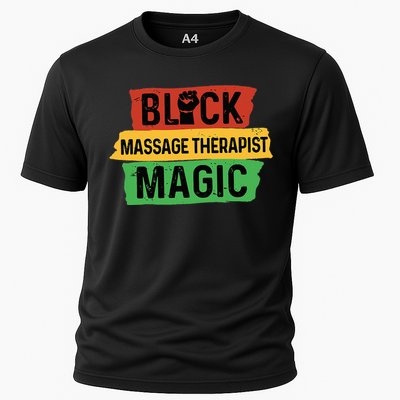 Black Massage Therapist Magic Afrocentric Massage Therapy Cooling Performance Crew T-Shirt