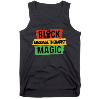 Black Massage Therapist Magic Afrocentric Massage Therapy Tank Top