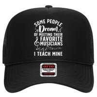 Best Music Teacher For Men Women Musician Band Piano Teacher High Crown Mesh Back Trucker Hat