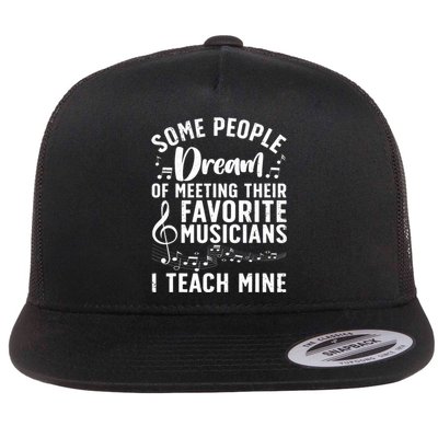 Best Music Teacher For Men Women Musician Band Piano Teacher Flat Bill Trucker Hat