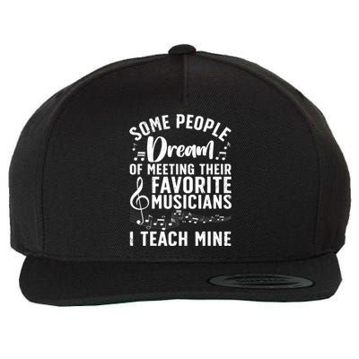 Best Music Teacher For Men Women Musician Band Piano Teacher Wool Snapback Cap