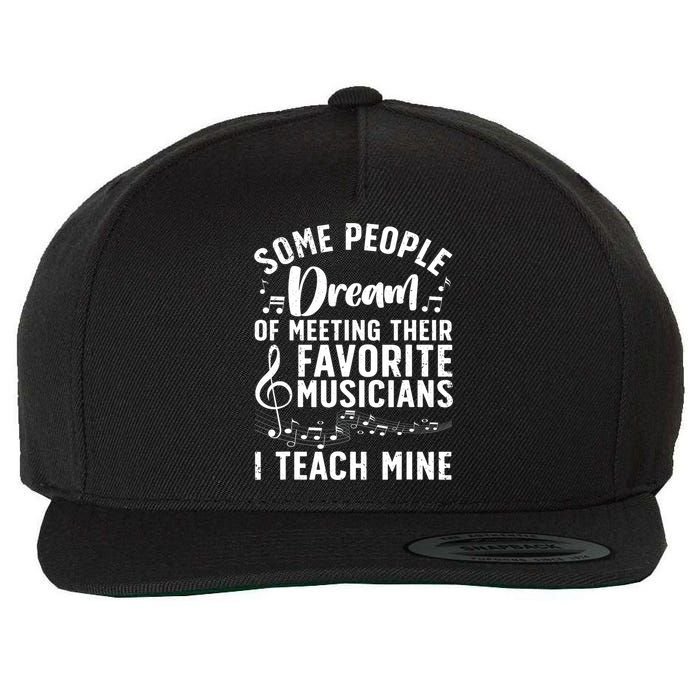 Best Music Teacher For Men Women Musician Band Piano Teacher Wool Snapback Cap