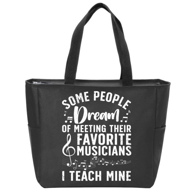 Best Music Teacher For Men Women Musician Band Piano Teacher Zip Tote Bag