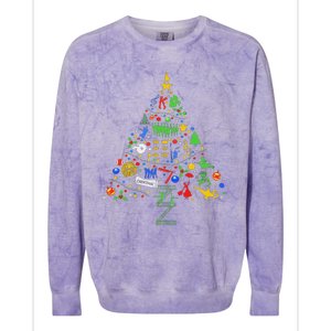 Broadway Musical Theatre Christmas Tree Colorblast Crewneck Sweatshirt