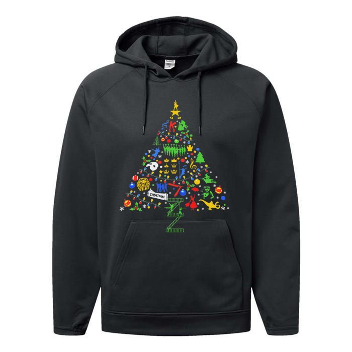 Broadway Musical Theatre Christmas Tree Performance Fleece Hoodie