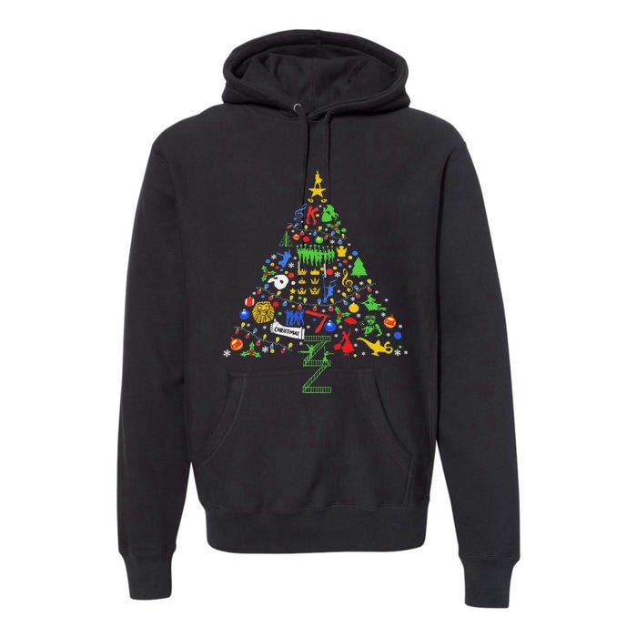 Broadway Musical Theatre Christmas Tree Premium Hoodie