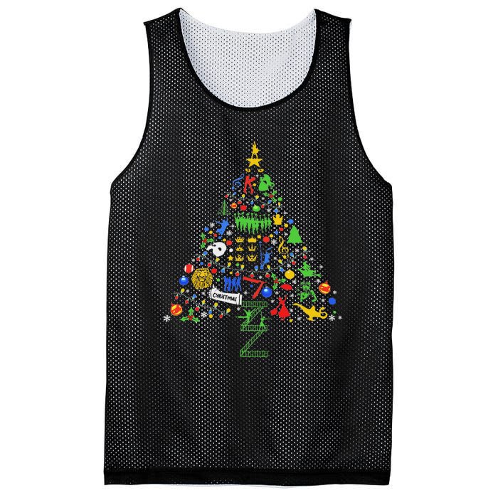 Broadway Musical Theatre Christmas Tree Mesh Reversible Basketball Jersey Tank