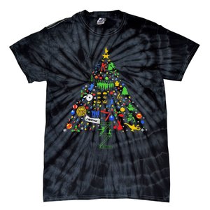 Broadway Musical Theatre Christmas Tree Tie-Dye T-Shirt