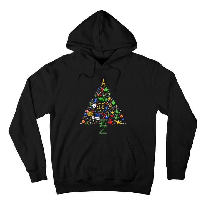 Broadway Musical Theatre Christmas Tree Tall Hoodie