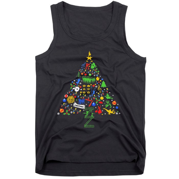 Broadway Musical Theatre Christmas Tree Tank Top