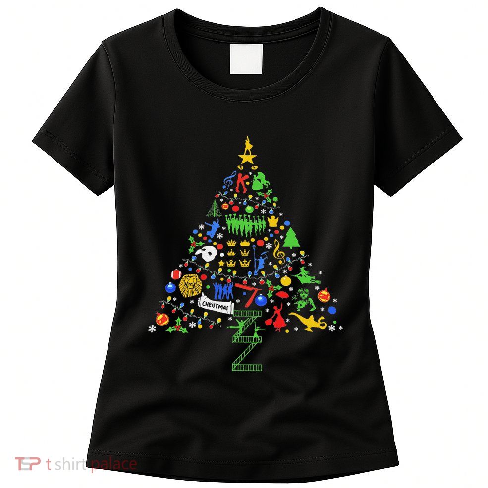 Broadway Musical Theatre Christmas Tree Women's T-Shirt