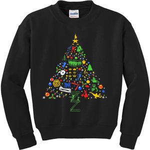 Broadway Musical Theatre Christmas Tree Kids Sweatshirt