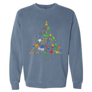 Broadway Musical Theatre Christmas Tree Garment-Dyed Sweatshirt