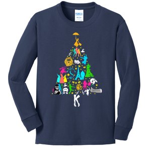 Broadway Musical Theatre Christmas Tree Funny Xmas Classic Kids Long Sleeve Shirt