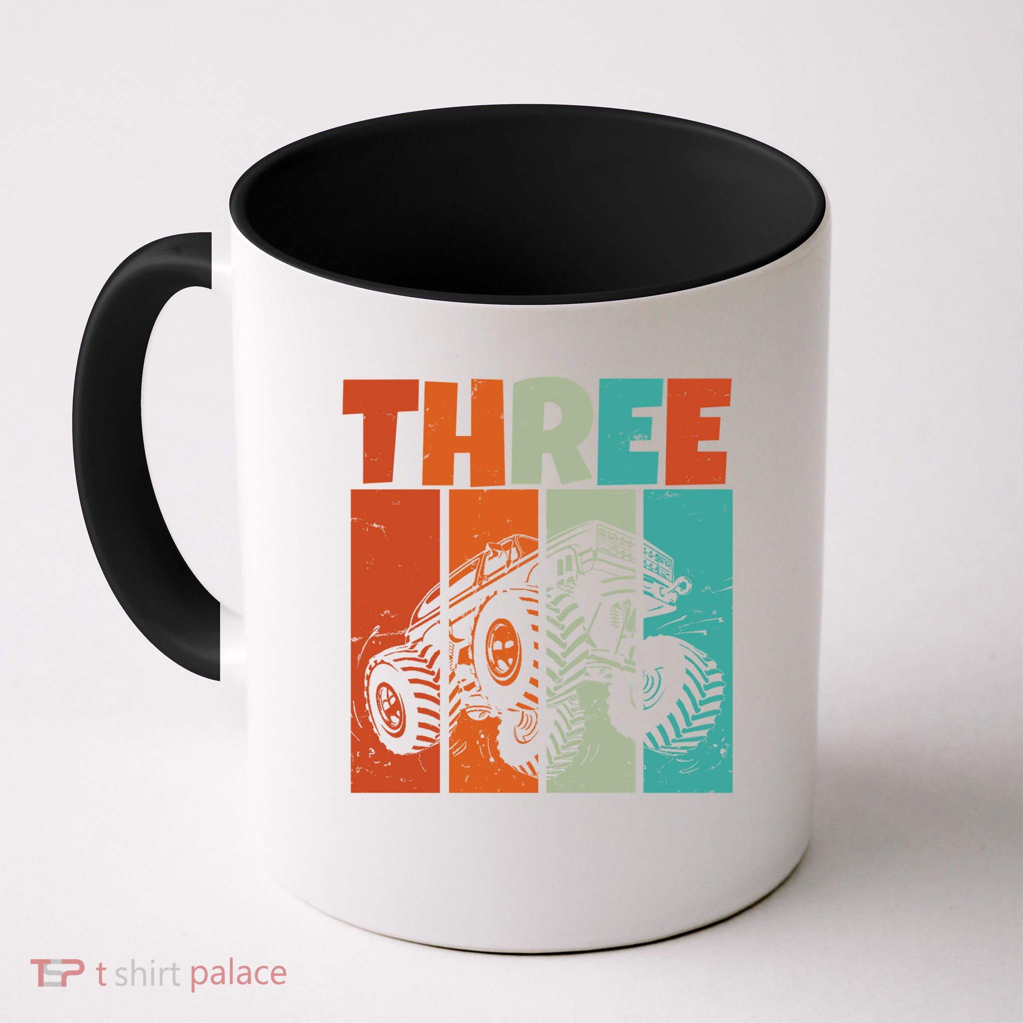 Birthday Monster Truck Retro 3 Year Old Bday Mug