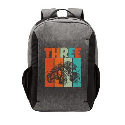 Birthday Monster Truck Retro 3 Year Old Bday Vector Backpack