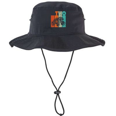 Birthday Monster Truck Retro 2 Year Old Bday Bucket Hat