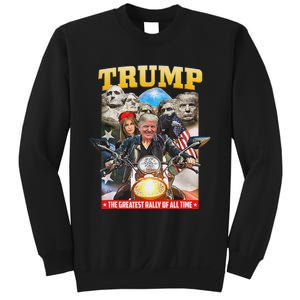 Biker Motorcycle Trump Mount Rushmore American Pride Sweatshirt