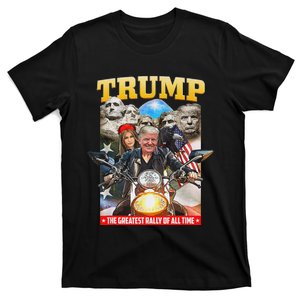 Biker Motorcycle Trump Mount Rushmore American Pride T-Shirt