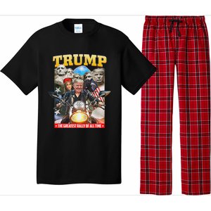 Biker Motorcycle Trump Mount Rushmore American Pride Pajama Set