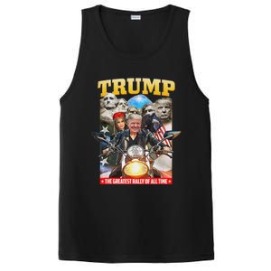 Biker Motorcycle Trump Mount Rushmore American Pride PosiCharge Competitor Tank