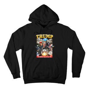 Biker Motorcycle Trump Mount Rushmore American Pride Tall Hoodie