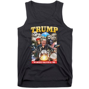 Biker Motorcycle Trump Mount Rushmore American Pride Tank Top