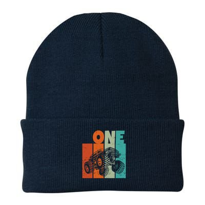 Birthday Monster Truck One Retro 1 Year Old Bday Beanie
