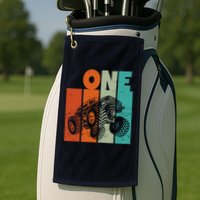 Birthday Monster Truck One Retro 1 Year Old Bday Golf Towel