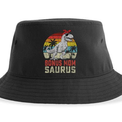 Bonus Momsaurus T Rex Dinosaur Bonus Mom Saurus Family Sustainable Bucket Hat