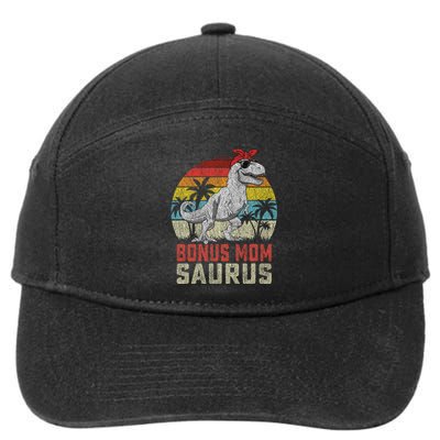 Bonus Momsaurus T Rex Dinosaur Bonus Mom Saurus Family 7-Panel Snapback Hat