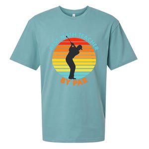 Best Math Teacher By Par Funny Golf Golfer Great Gift Sueded Cloud Jersey T-Shirt