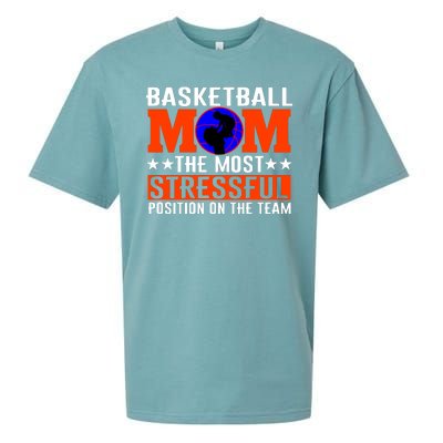 Basketball Mom The Most Stressful Position On The Team Sueded Cloud Jersey T-Shirt