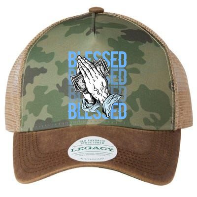 Blessed Matching To Shoe 1 UNC Toe Legacy Tie Dye Trucker Hat